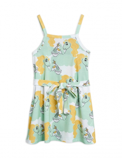 MINI RODINI Trägerkleid Unicorns - green